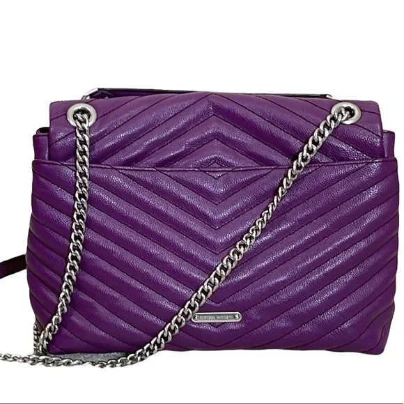 Rebecca Minkoff purple Edie flap Shoulder bag